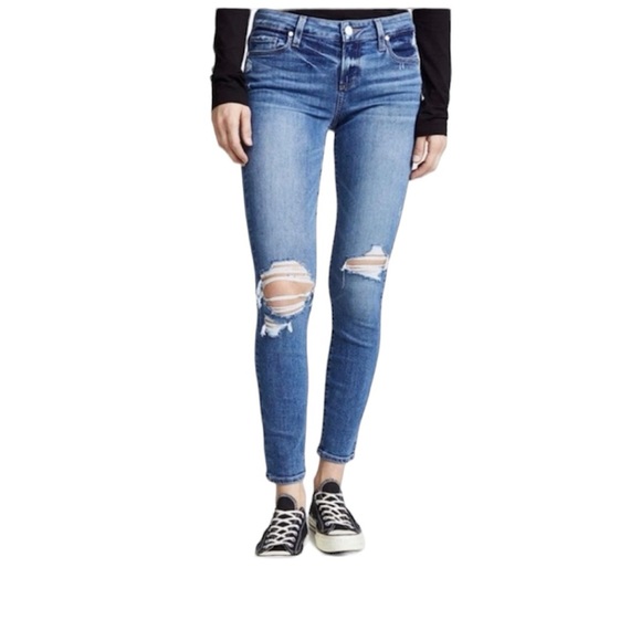 PAIGE VERDUGO Ankle Distressed
Busted Knee Women's Denim Jeans Size 27 Designer - Picture 14 of 14